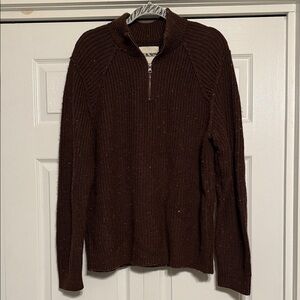 Lucky Brand Men's Brown Zip-Up Sweater